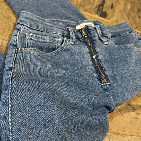 Good American Good Waist Exposed Zipper Stretch Jeans 25 0 Perfect hard to find - Picture 4 of 6